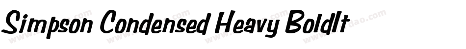 Simpson Condensed Heavy BoldItalic字体转换